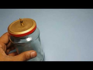 pump and a homemade vacuum chamber